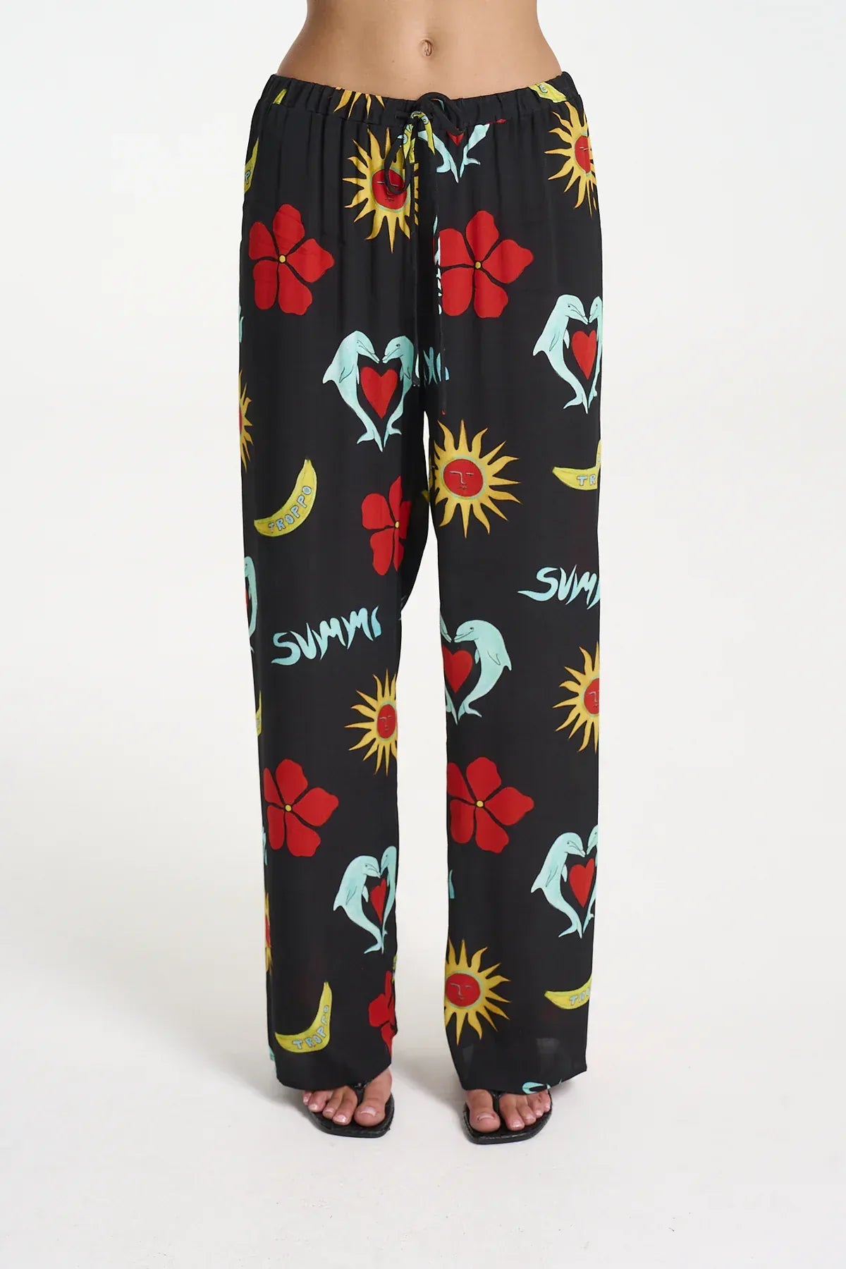 SUMMI SUMMI RELAXED DRAWSTRING PANT - TROPPO NIGHT - Pinkhill -  - [] - Darwin boutique - Australian fashion design - Darwin Fashion - Australian Fashion Designer - Australian Fashion Designer Brands - Australian Fashion Design 