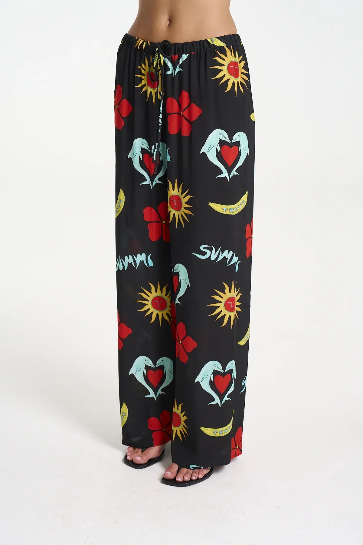 SUMMI SUMMI RELAXED DRAWSTRING PANT - TROPPO NIGHT - Pinkhill -  - [] - Darwin boutique - Australian fashion design - Darwin Fashion - Australian Fashion Designer - Australian Fashion Designer Brands - Australian Fashion Design 