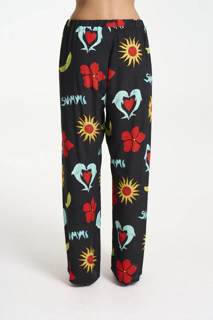 SUMMI SUMMI RELAXED DRAWSTRING PANT - TROPPO NIGHT - Pinkhill -  - [] - Darwin boutique - Australian fashion design - Darwin Fashion - Australian Fashion Designer - Australian Fashion Designer Brands - Australian Fashion Design 
