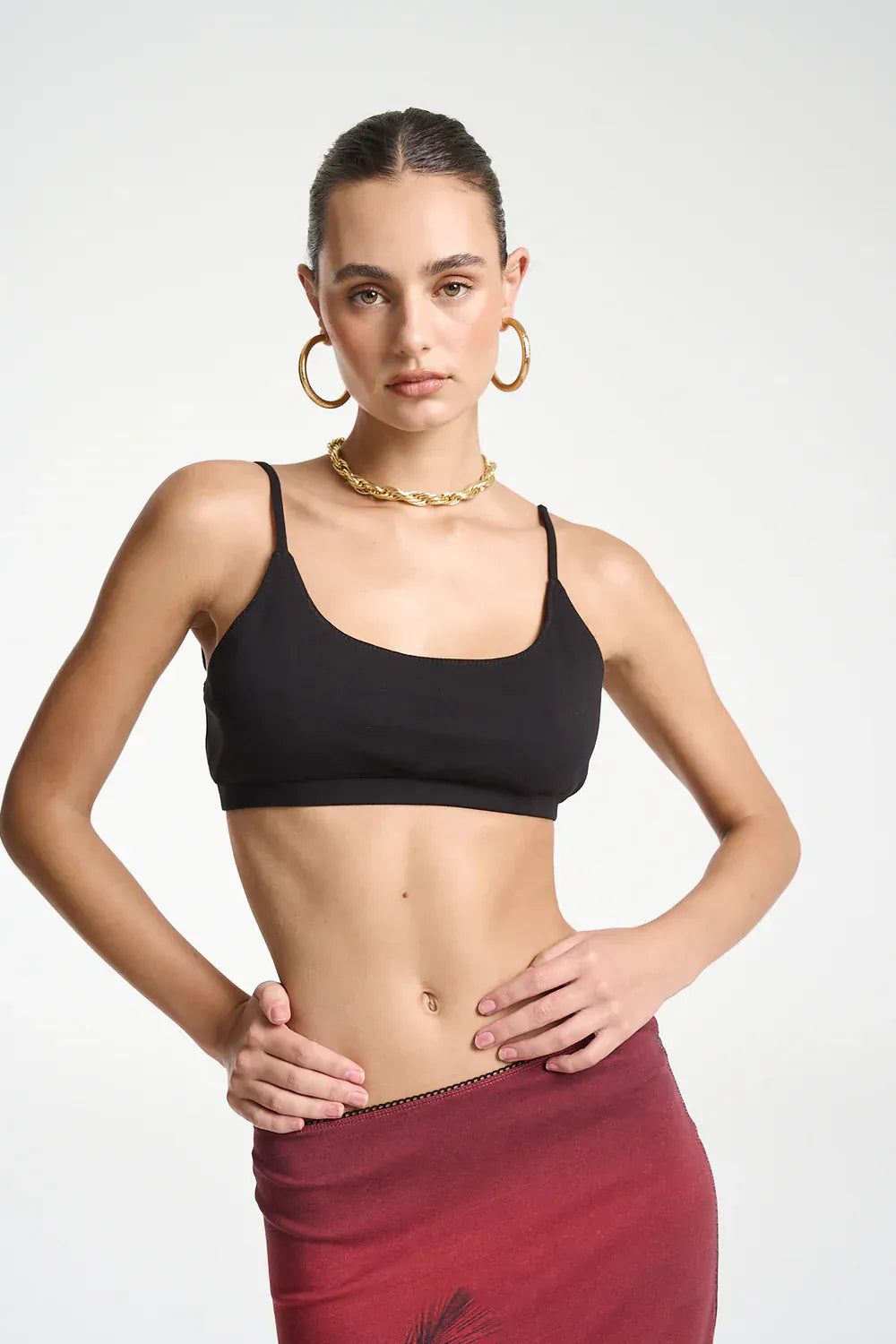 SUMMI SUMMI SPORTS CROP - BLACK - Pinkhill -  - [] - Darwin boutique - Australian fashion design - Darwin Fashion - Australian Fashion Designer - Australian Fashion Designer Brands - Australian Fashion Design 