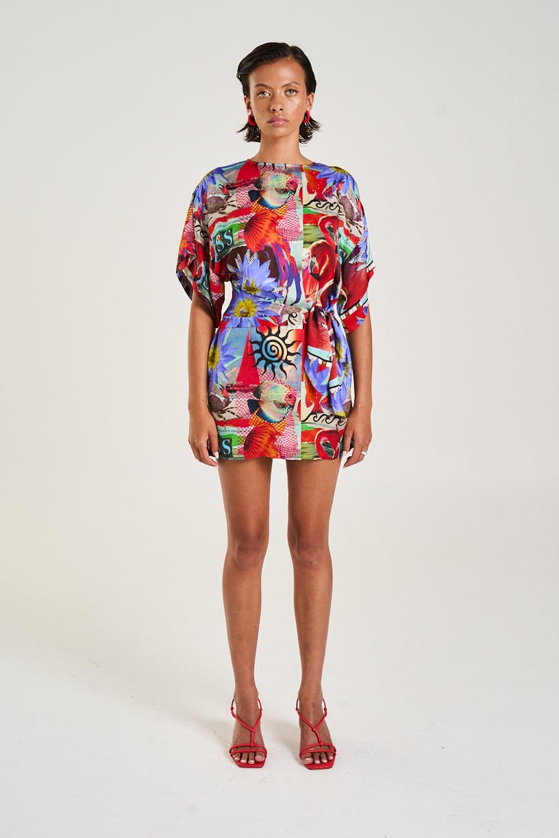 SUMMI SUMMI TIE FRONT DRESS - DAZED - Pinkhill -  - [] - Darwin boutique - Australian fashion design - Darwin Fashion - Australian Fashion Designer - Australian Fashion Designer Brands - Australian Fashion Design 