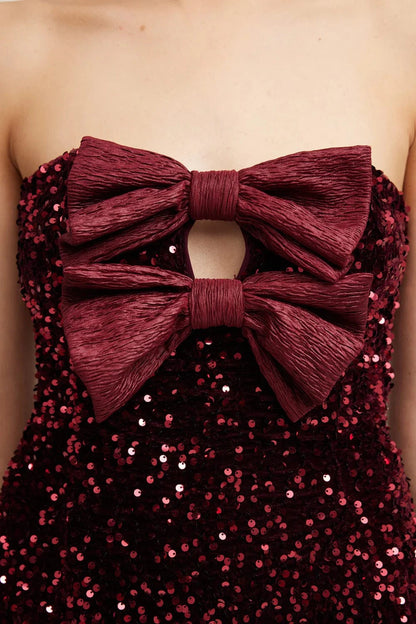 Tojha Harlynne Dress - Merlot Sequin - Pinkhill -  - [] - Darwin boutique - Australian fashion design - Darwin Fashion - Australian Fashion Designer - Australian Fashion Designer Brands - Australian Fashion Design 