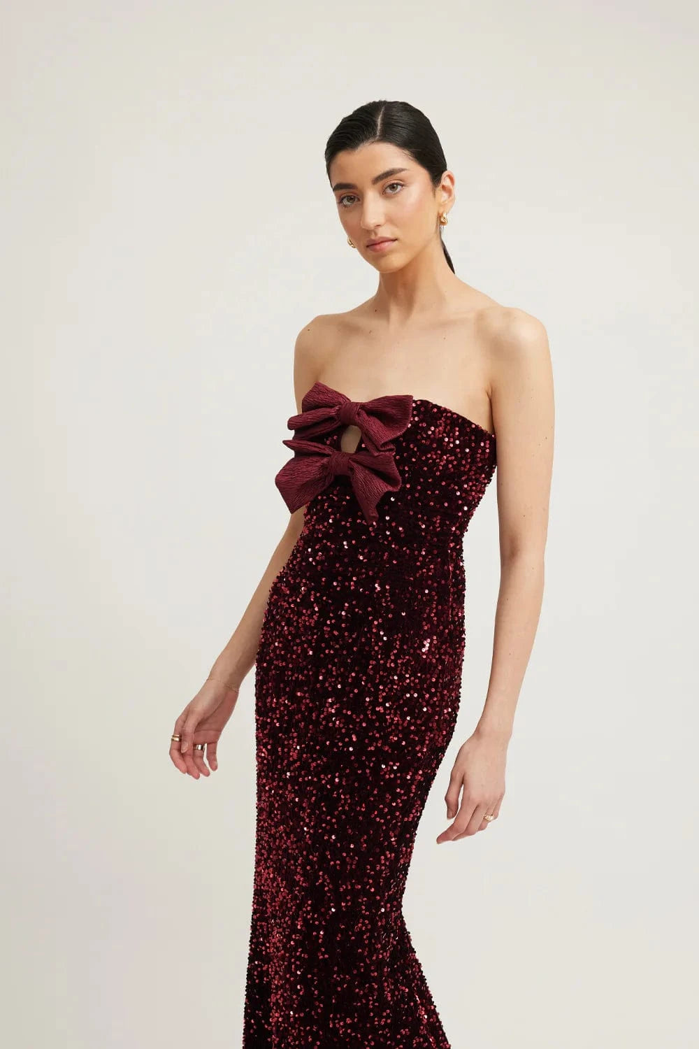 Tojha Harlynne Dress - Merlot Sequin - Pinkhill -  - [] - Darwin boutique - Australian fashion design - Darwin Fashion - Australian Fashion Designer - Australian Fashion Designer Brands - Australian Fashion Design 