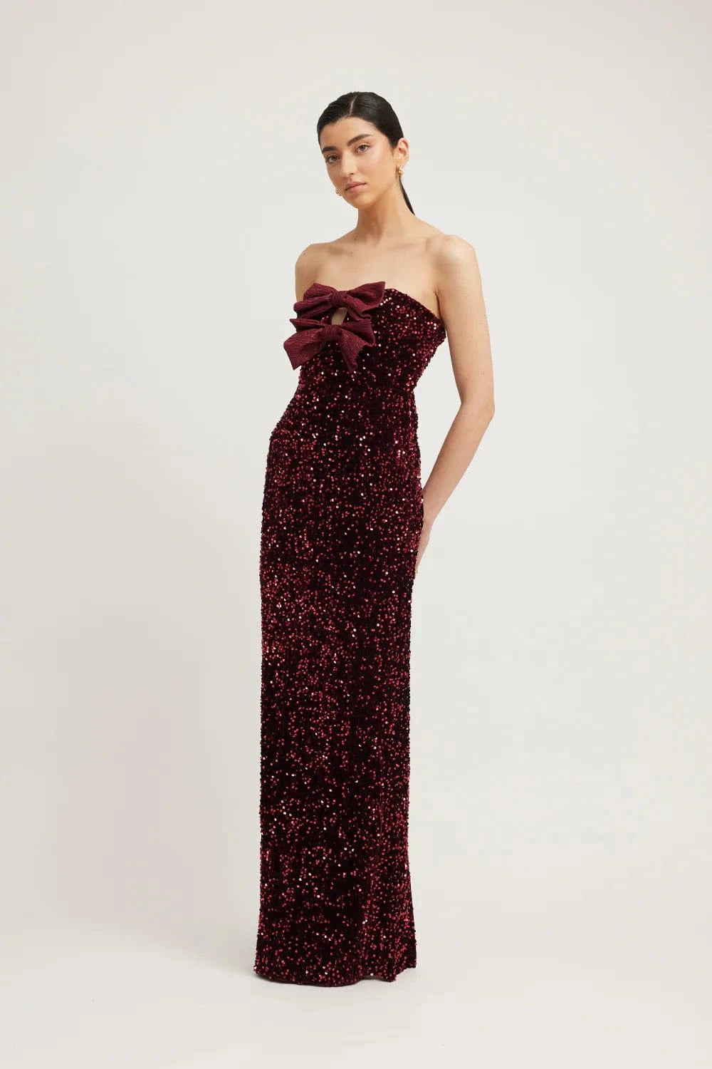 Tojha Harlynne Dress - Merlot Sequin - Pinkhill -  - [] - Darwin boutique - Australian fashion design - Darwin Fashion - Australian Fashion Designer - Australian Fashion Designer Brands - Australian Fashion Design 