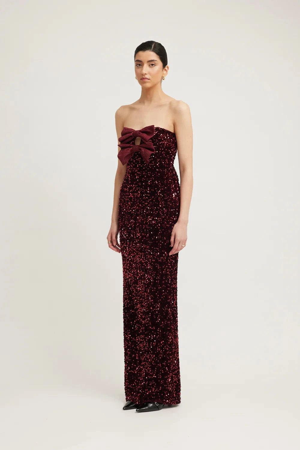 Tojha Harlynne Dress - Merlot Sequin - Pinkhill -  - [] - Darwin boutique - Australian fashion design - Darwin Fashion - Australian Fashion Designer - Australian Fashion Designer Brands - Australian Fashion Design 