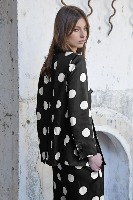 Trelise Cooper In Too Chic Blazer - Black/ Vintage Spot