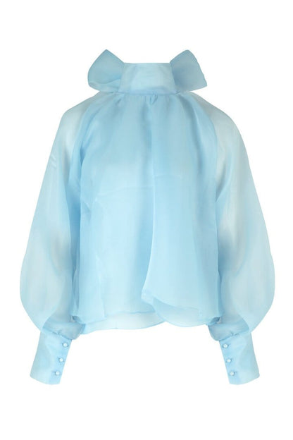 TRELISE COOPER - ON A SHEER DAY Blouse - Power Blue - Pinkhill - Trelise Cooper - blouse - Darwin boutique - Australian fashion design - Darwin Fashion - Australian Fashion Designer - Australian Fashion Designer Brands - Australian Fashion Design Skirt