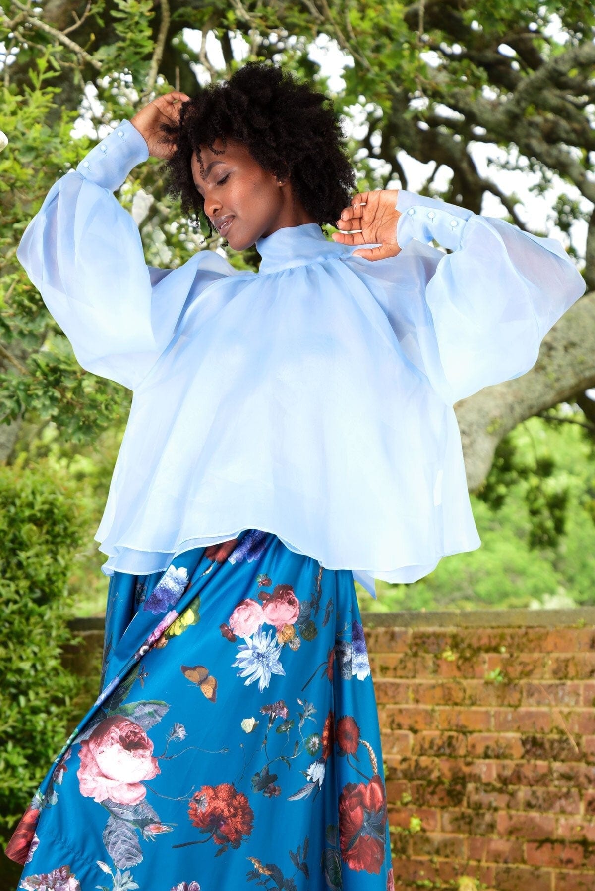 TRELISE COOPER - ON A SHEER DAY Blouse - Power Blue - Pinkhill - Trelise Cooper - blouse - Darwin boutique - Australian fashion design - Darwin Fashion - Australian Fashion Designer - Australian Fashion Designer Brands - Australian Fashion Design Skirt