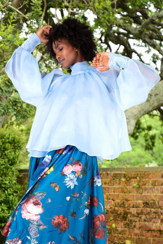 TRELISE COOPER - ON A SHEER DAY Blouse - Power Blue - Pinkhill - Trelise Cooper - blouse - Darwin boutique - Australian fashion design - Darwin Fashion - Australian Fashion Designer - Australian Fashion Designer Brands - Australian Fashion Design Skirt