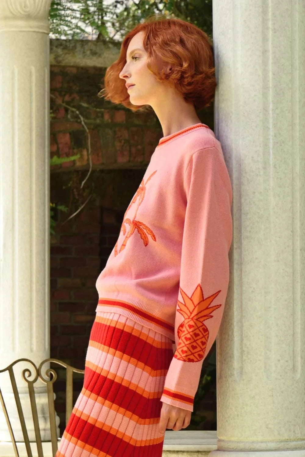 Trelise Cooper PALM BEFORE THE STORM Sweater - Pinkhill -  - [] - Darwin boutique - Australian fashion design - Darwin Fashion - Australian Fashion Designer - Australian Fashion Designer Brands - Australian Fashion Design 