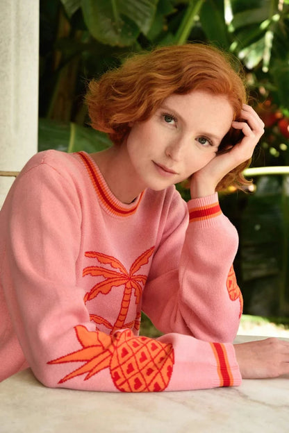 Trelise Cooper PALM BEFORE THE STORM Sweater - Pinkhill -  - [] - Darwin boutique - Australian fashion design - Darwin Fashion - Australian Fashion Designer - Australian Fashion Designer Brands - Australian Fashion Design 
