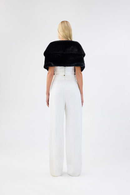 Unreal Fur Champagne Wrap - Black - Pinkhill -  - [] - Darwin boutique - Australian fashion design - Darwin Fashion - Australian Fashion Designer - Australian Fashion Designer Brands - Australian Fashion Design 