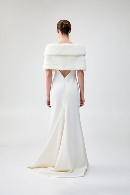 Unreal Fur Champagne Wrap - Ivory - Pinkhill -  - [] - Darwin boutique - Australian fashion design - Darwin Fashion - Australian Fashion Designer - Australian Fashion Designer Brands - Australian Fashion Design 