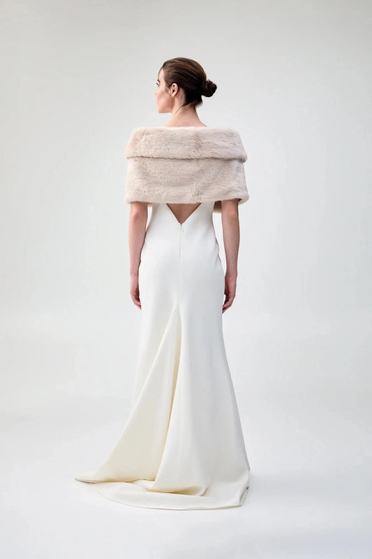 Unreal Fur Champagne Wrap - Nude - Pinkhill -  - [] - Darwin boutique - Australian fashion design - Darwin Fashion - Australian Fashion Designer - Australian Fashion Designer Brands - Australian Fashion Design 