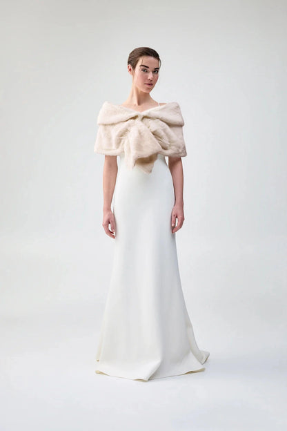 Unreal Fur Champagne Wrap - Nude - Pinkhill -  - [] - Darwin boutique - Australian fashion design - Darwin Fashion - Australian Fashion Designer - Australian Fashion Designer Brands - Australian Fashion Design 