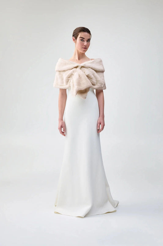 Unreal Fur Champagne Wrap - Nude - Pinkhill -  - [] - Darwin boutique - Australian fashion design - Darwin Fashion - Australian Fashion Designer - Australian Fashion Designer Brands - Australian Fashion Design 