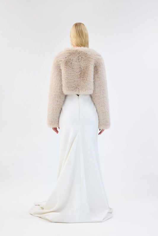Unreal Fur Empress Jacket - Almond - Pinkhill -  - [] - Darwin boutique - Australian fashion design - Darwin Fashion - Australian Fashion Designer - Australian Fashion Designer Brands - Australian Fashion Design 