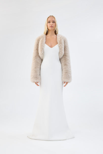 Unreal Fur Empress Jacket - Almond - Pinkhill -  - [] - Darwin boutique - Australian fashion design - Darwin Fashion - Australian Fashion Designer - Australian Fashion Designer Brands - Australian Fashion Design 