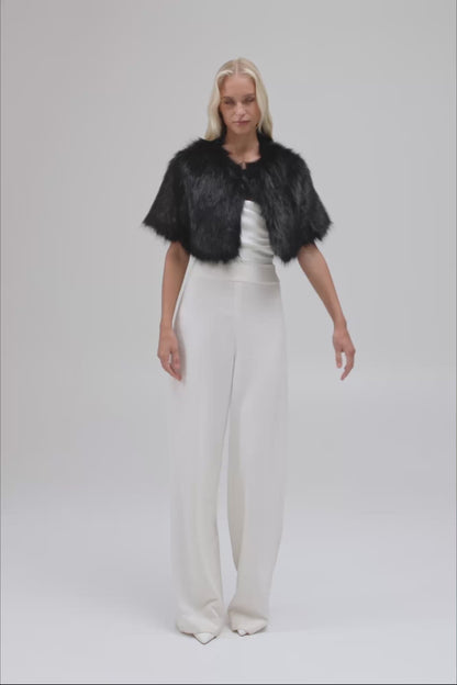 Unreal Fur Love a Fur Bolero - Black - Pinkhill -  - [] - Darwin boutique - Australian fashion design - Darwin Fashion - Australian Fashion Designer - Australian Fashion Designer Brands - Australian Fashion Design 