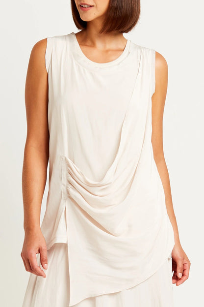 WASHABLE SILK DRAPED TANK - Planet by Lauren G - Pinkhill - Pink Hill -  - Darwin boutique - Australian fashion design - Darwin Fashion - Australian Fashion Designer - Australian Fashion Designer Brands - Australian Fashion Design New