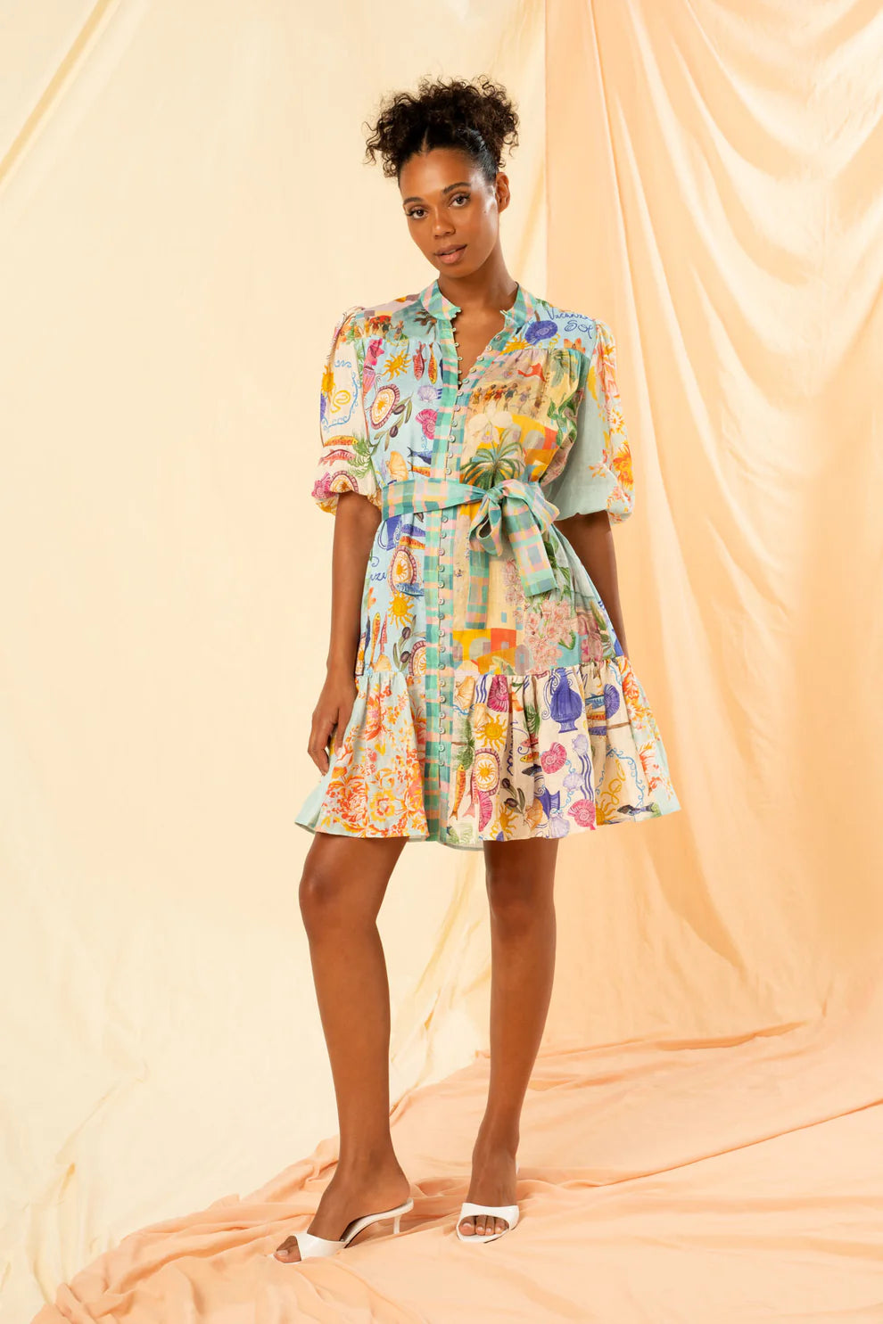 Kachel Nella Mini Shirt Dress - Pinkhill -  -  - Darwin boutique - Australian fashion design - Darwin Fashion - Australian Fashion Designer - Australian Fashion Designer Brands - Australian Fashion Design 