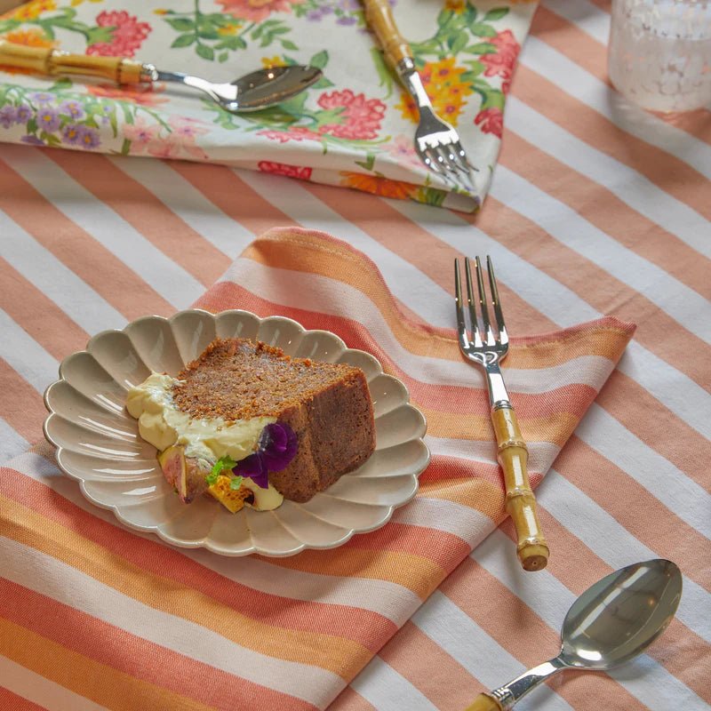 WOVEN STRIPE PINK TABLECLOTH - Pinkhill - Bonnie and Neil - TABLECLOTH - Darwin boutique - Australian fashion design - Darwin Fashion - Australian Fashion Designer - Australian Fashion Designer Brands - Australian Fashion Design 