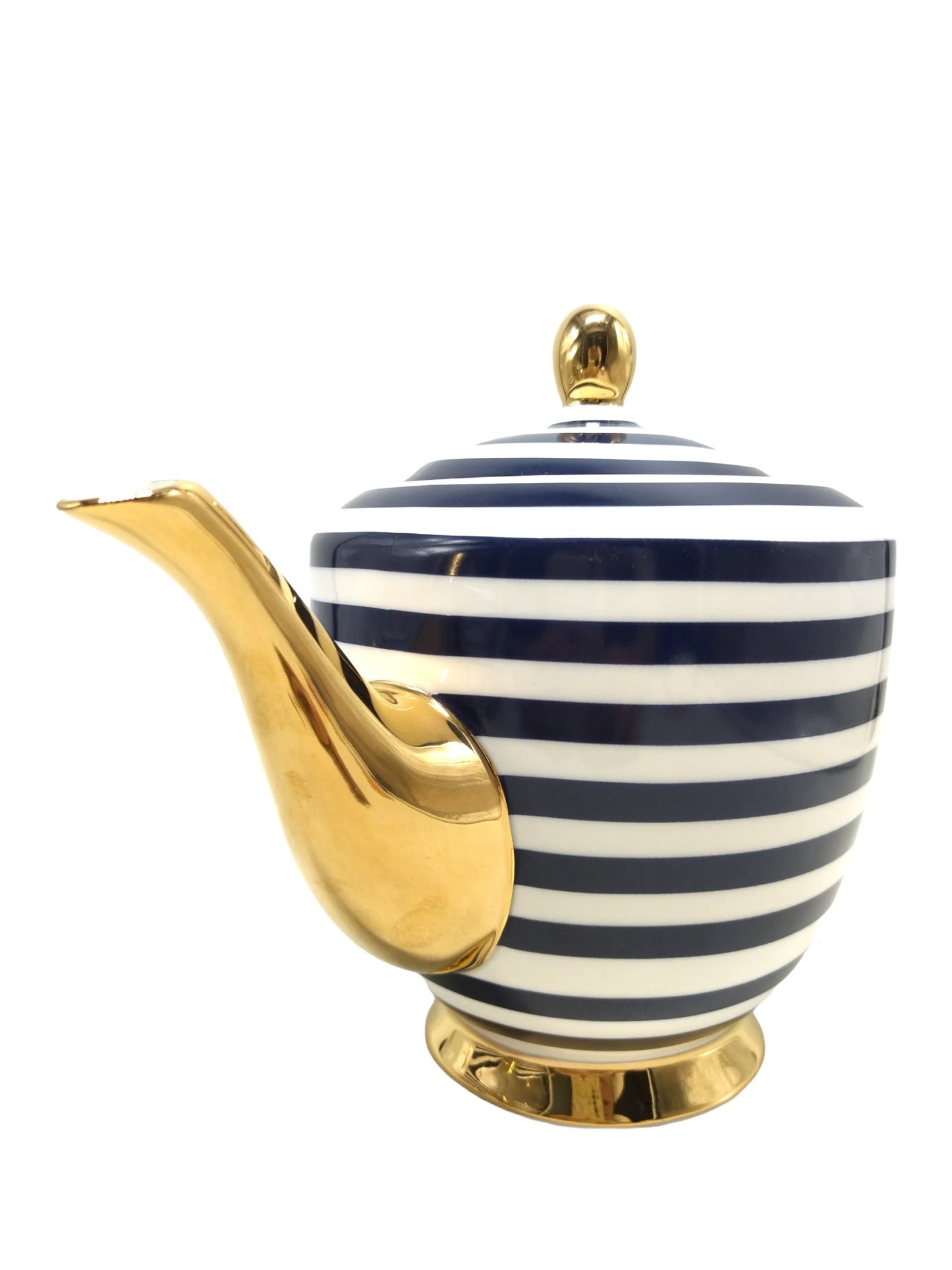 XL Navy Stripe Teapot - Pinkhill - LyndalT - teacup - Darwin boutique - Australian fashion design - Darwin Fashion - Australian Fashion Designer - Australian Fashion Designer Brands - Australian Fashion Design 