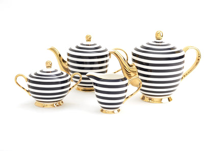 XL Navy Stripe Teapot - Pinkhill - LyndalT - teacup - Darwin boutique - Australian fashion design - Darwin Fashion - Australian Fashion Designer - Australian Fashion Designer Brands - Australian Fashion Design 