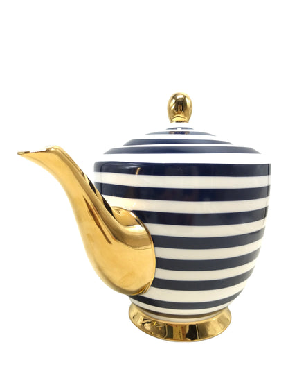 XL Navy Stripe Teapot - Pinkhill, Darwin boutique, high end fashion, Darwin Fashion