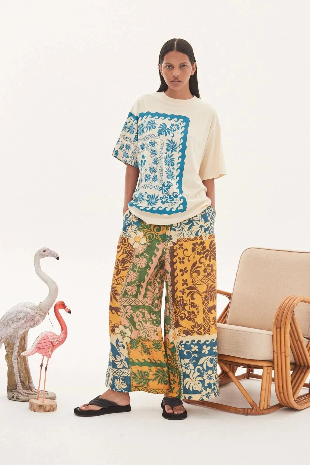 ALEMAIS TROPIC TEE - Pinkhill - ALEMAIS - ALEMAIS, alemais sale, Top, Tops - Darwin boutique - Australian fashion design - Darwin Fashion - Australian Fashion Designer - Australian Fashion Designer Brands - Australian Fashion Design Tops