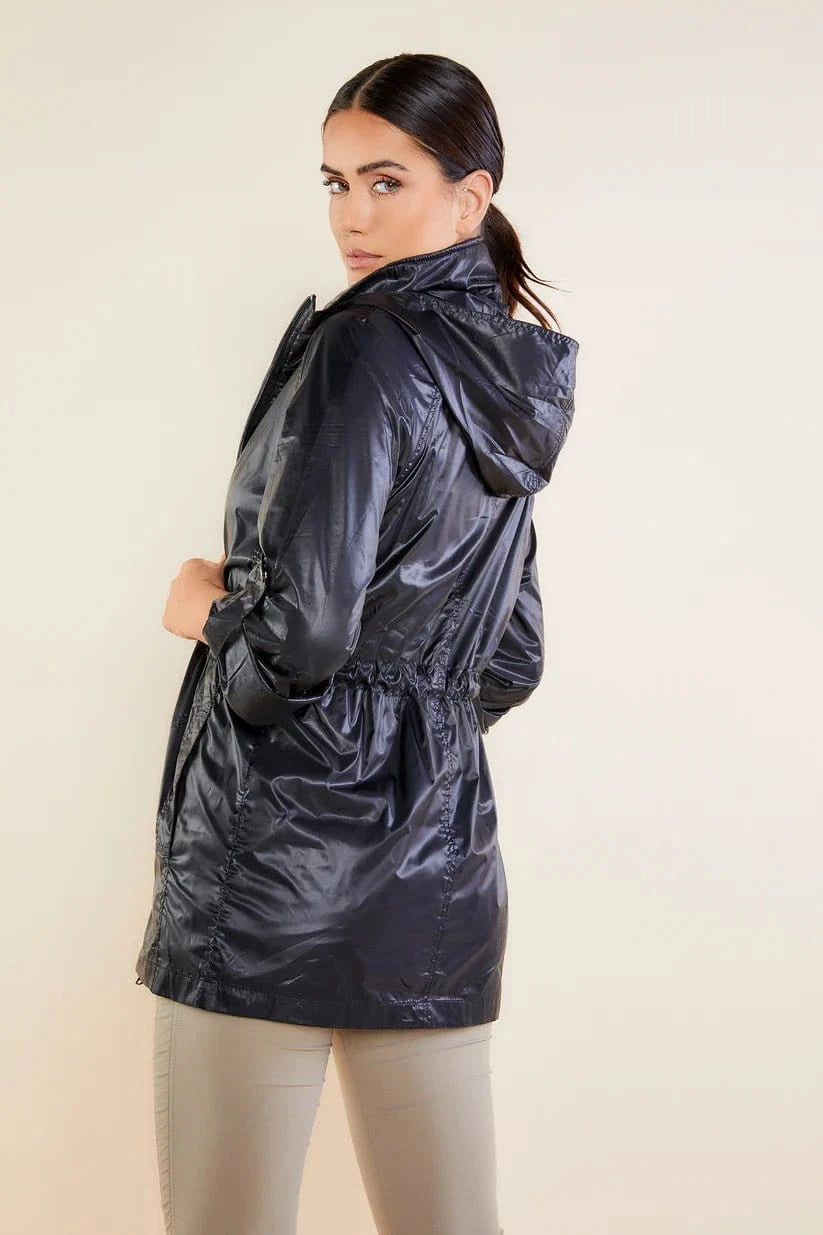 ANATOMIE - Metallic Travel Merika Windbreaker - Black - Pinkhill - Anatomie - black, coat, Tops - Darwin boutique - Australian fashion design - Darwin Fashion - Australian Fashion Designer - Australian Fashion Designer Brands - Australian Fashion Design Coats & Jackets
