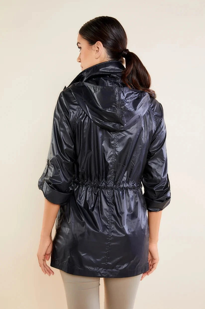 ANATOMIE - Metallic Travel Merika Windbreaker - Black - Pinkhill - Anatomie - black, coat, Tops - Darwin boutique - Australian fashion design - Darwin Fashion - Australian Fashion Designer - Australian Fashion Designer Brands - Australian Fashion Design Coats & Jackets