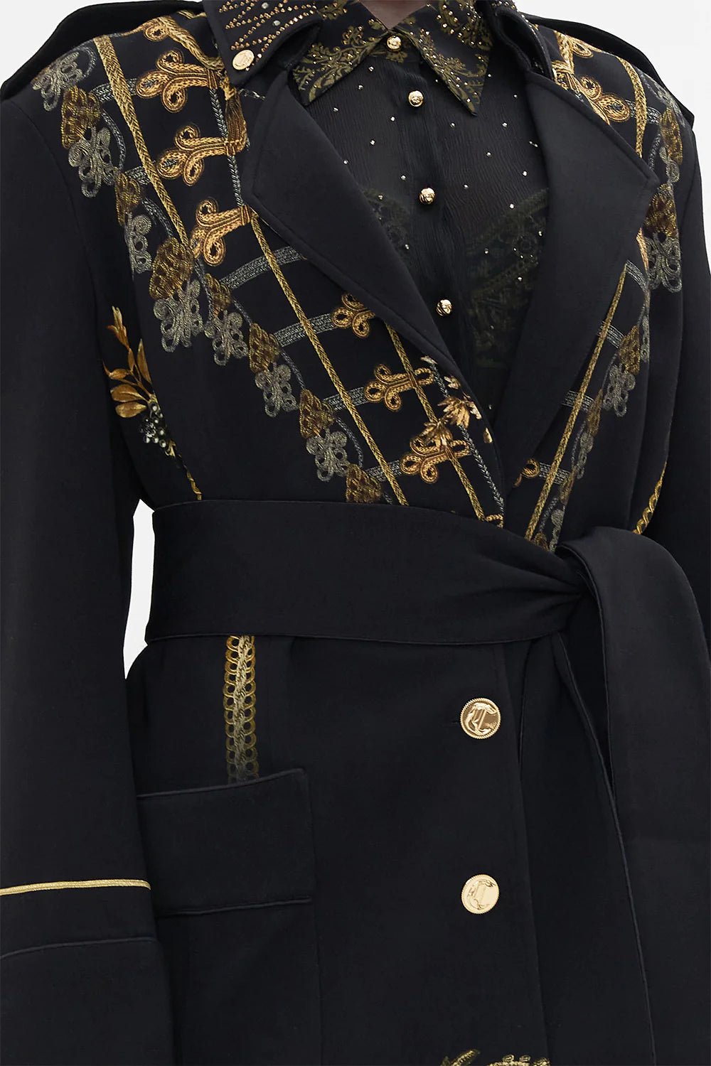 CAMILLA - Long Military Coat The Night Is Noir - Camilla - Pinkhill - darwin fashion - darwin boutique