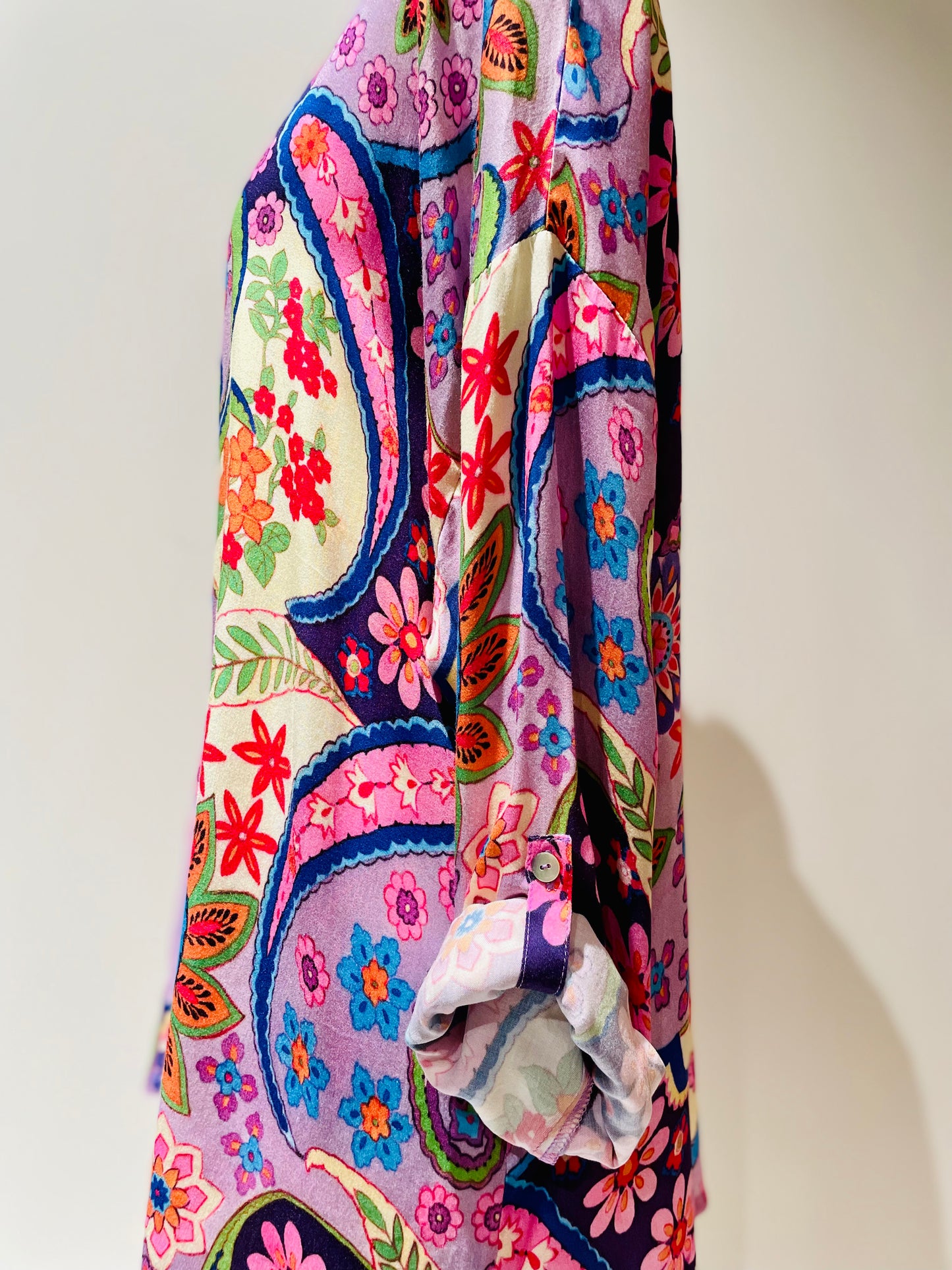 OKTAVIJA Blouse Jay purple Flowers - Pinkhill, Darwin boutique, high end fashion, Darwin Fashion