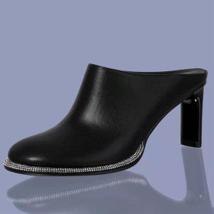 LAV-ISH  Leather Heels - Black - Pinkhill, Darwin boutique, high end fashion, Darwin Fashion