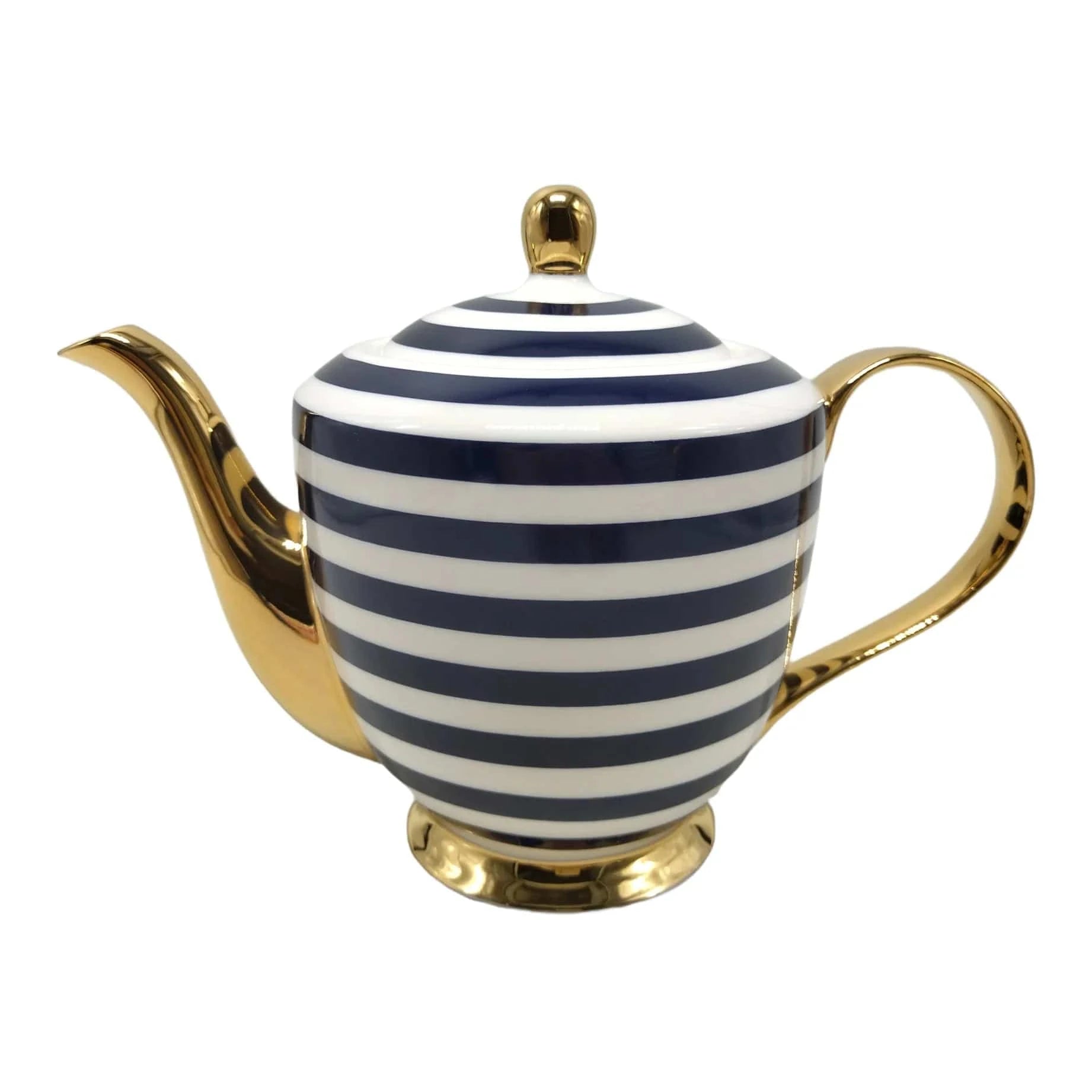 Navy Stripe Teapot - Pinkhill - LyndalT - teacup - Darwin boutique - Australian fashion design - Darwin Fashion - Australian Fashion Designer - Australian Fashion Designer Brands - Australian Fashion Design Tea Cups