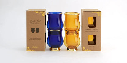 Double Wall Latte Glasses – Blue – Set of 2 - Pinkhill - Pinkhill - teacup - Darwin boutique - Australian fashion design - Darwin Fashion - Australian Fashion Designer - Australian Fashion Designer Brands - Australian Fashion Design Glasses